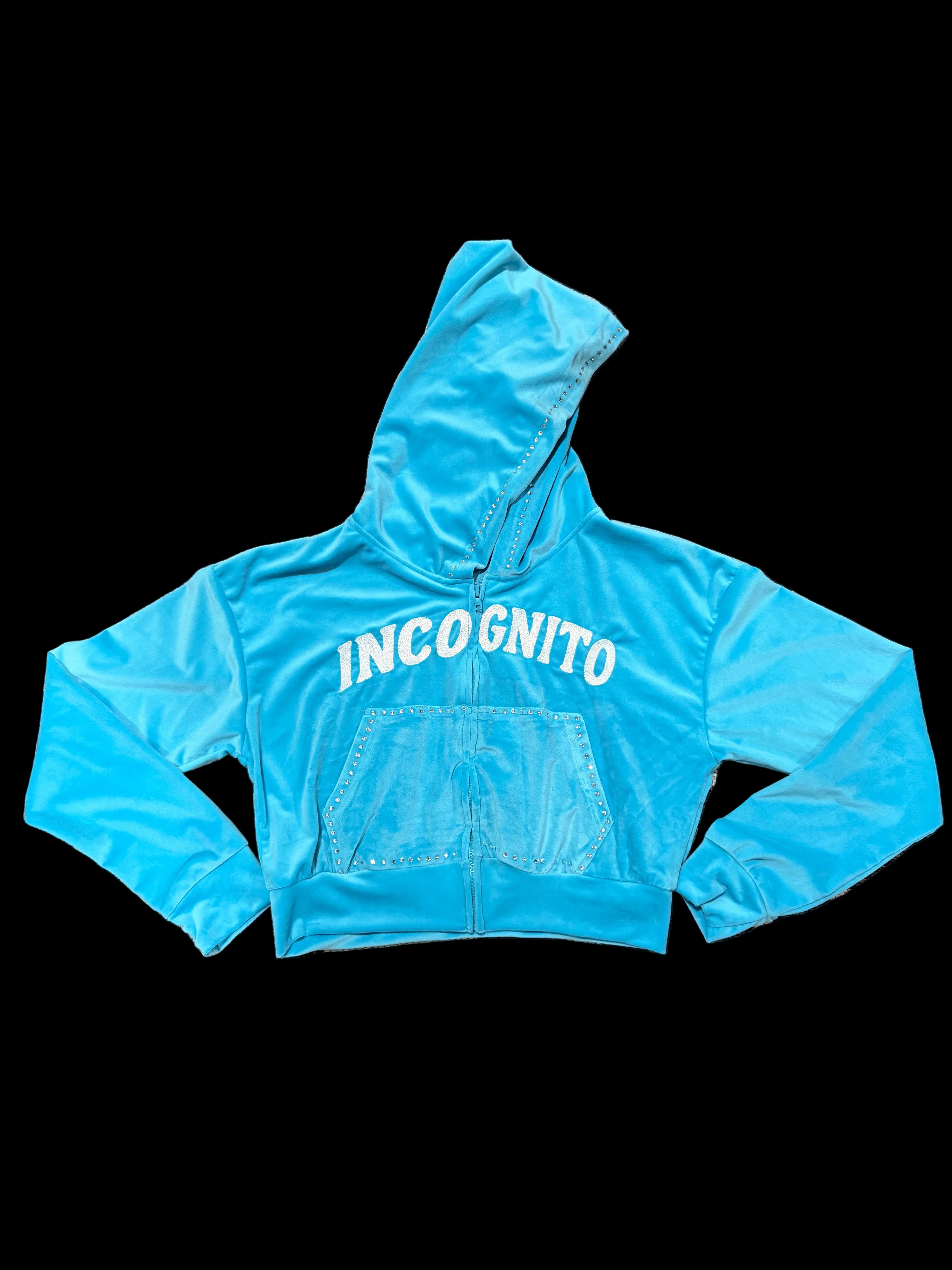 Icey Blue Incognito Velour Suit
