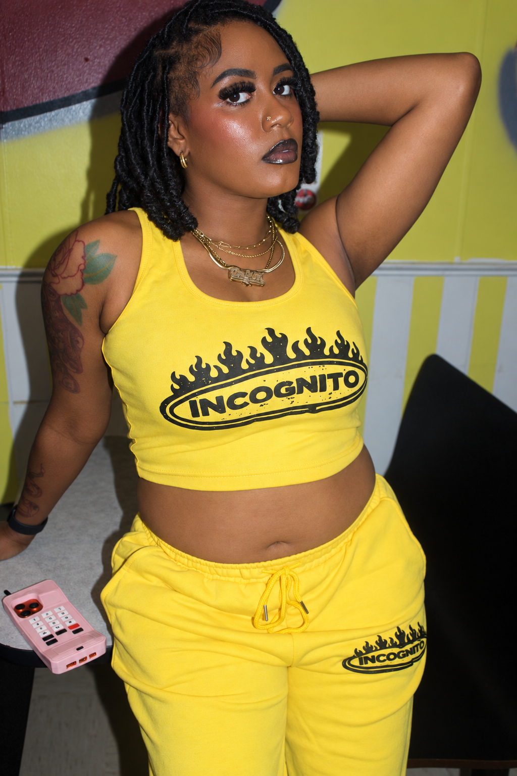 IGN Yellow 2 Piece Crop Set