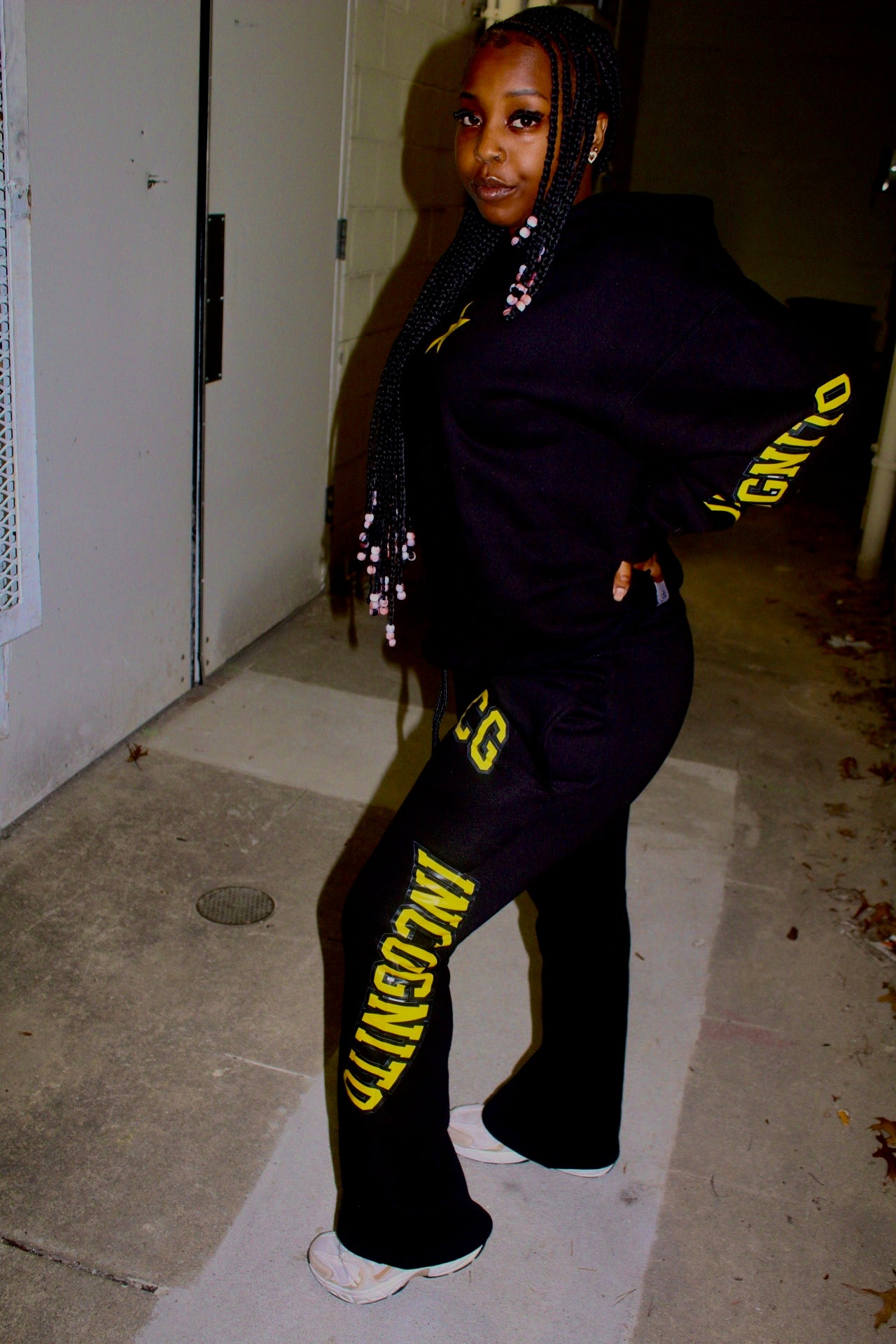 Woman's Incognito Black and Yellow Jumpsuit Womans